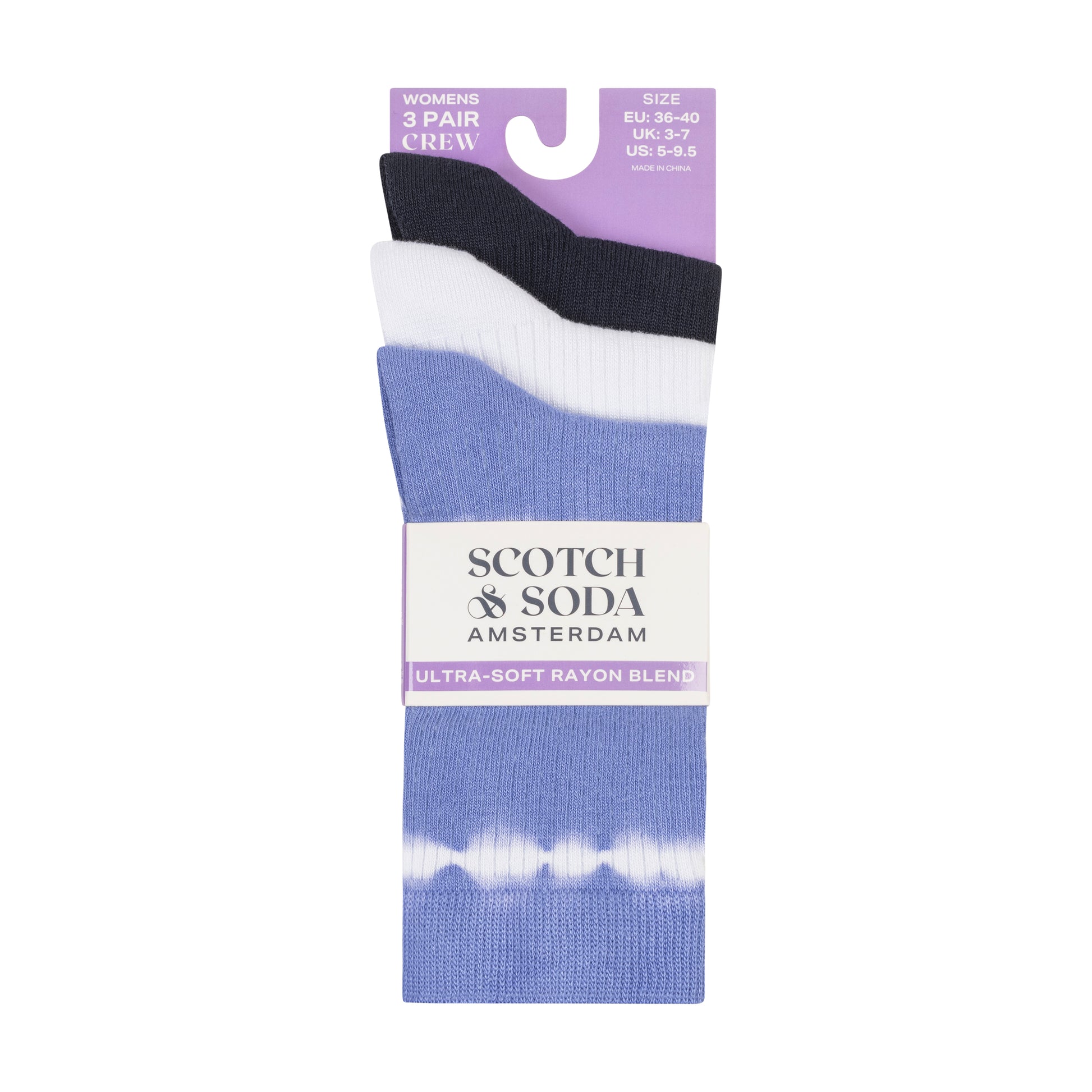 3PK WOMENS NON TERRY CREW