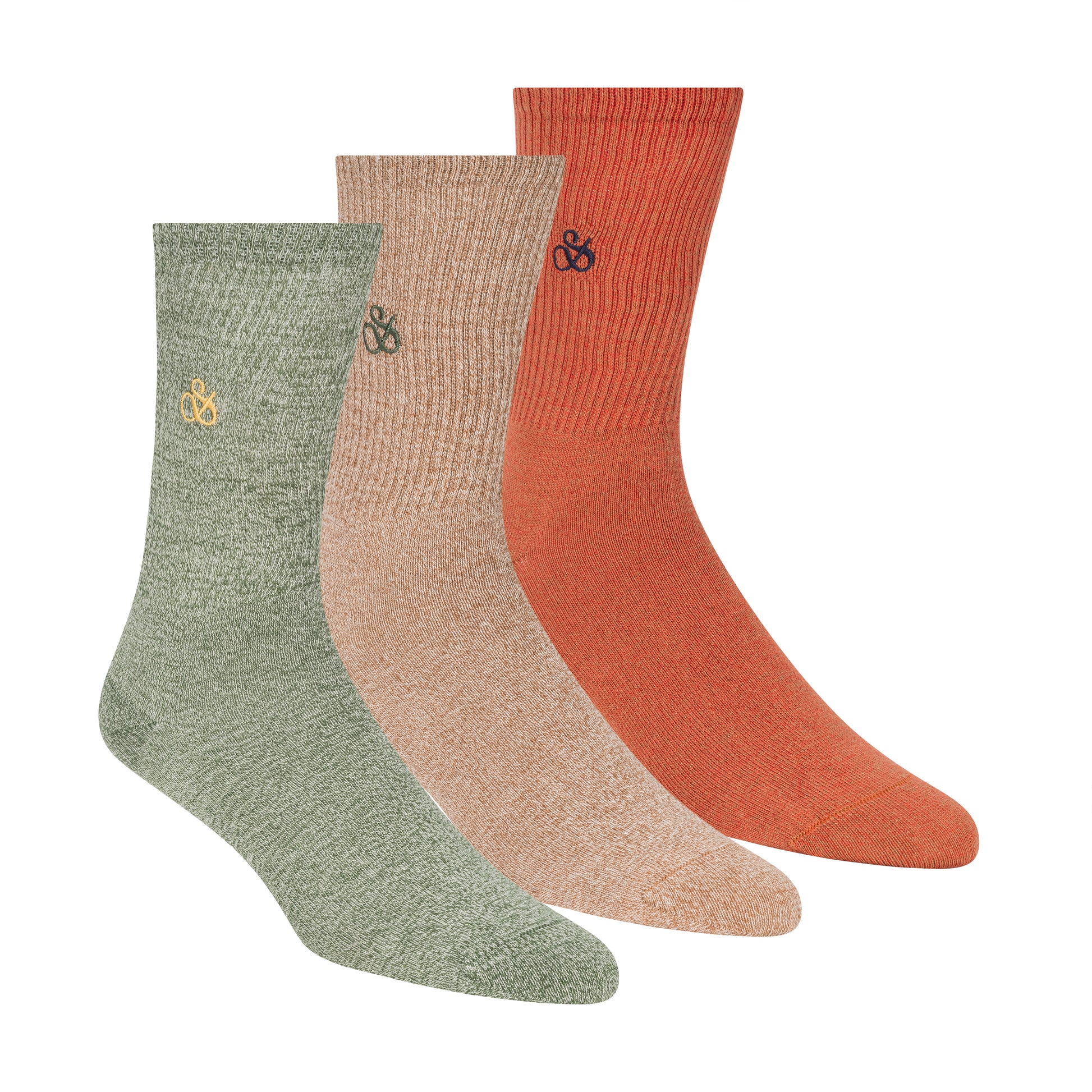 3PK MENS NON TERRY RIBBED CREW