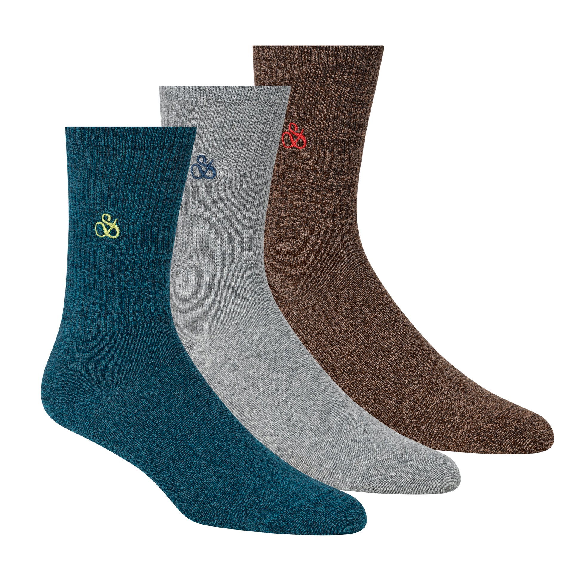 3PK MENS NON TERRY RIBBED CREW