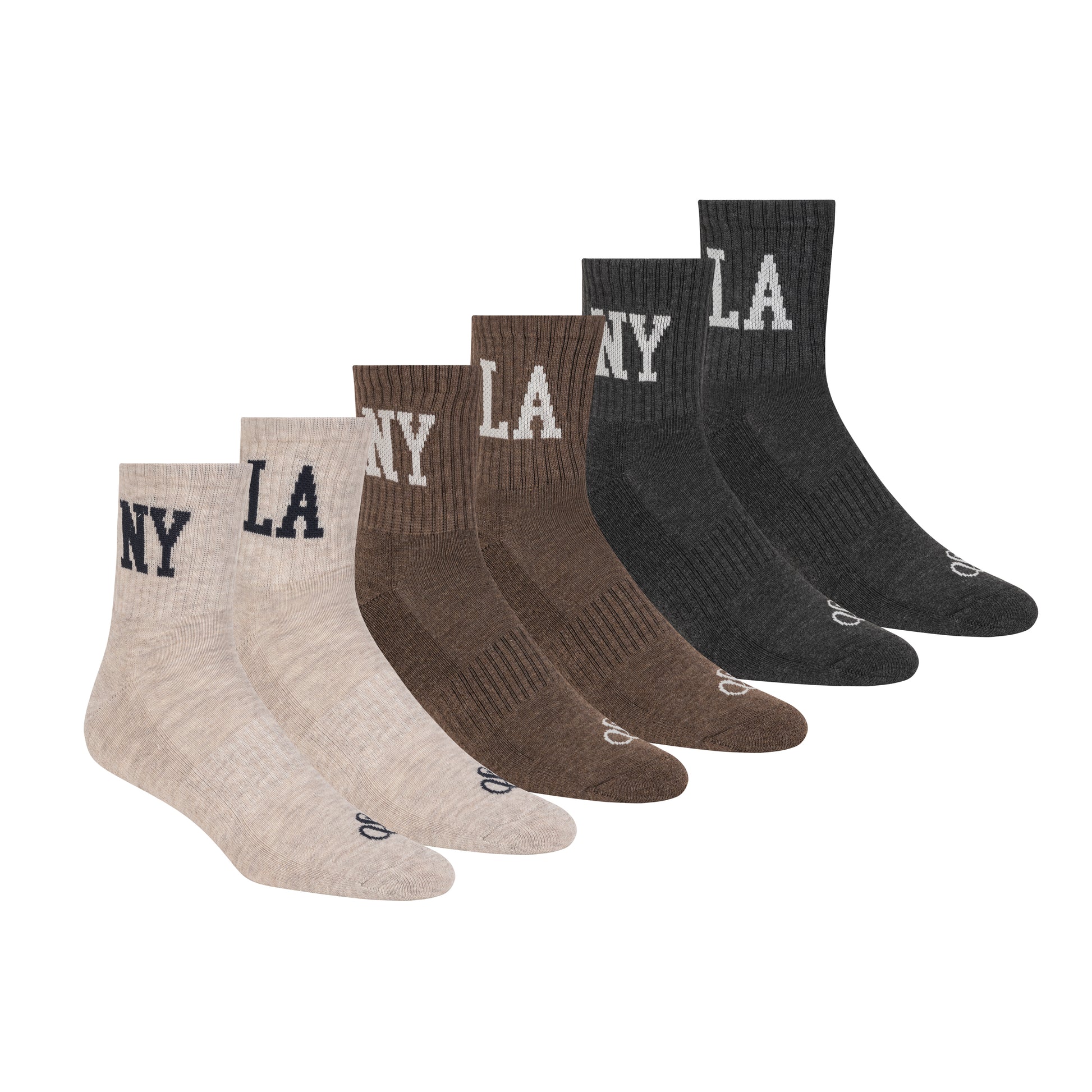 6PK MENS 1/2 TERRY HIGH QTR CREW