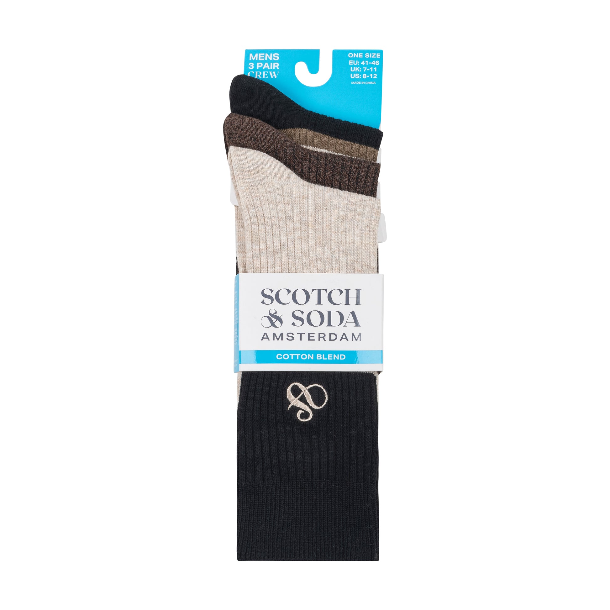 3PK MENS NON TERRY CREW