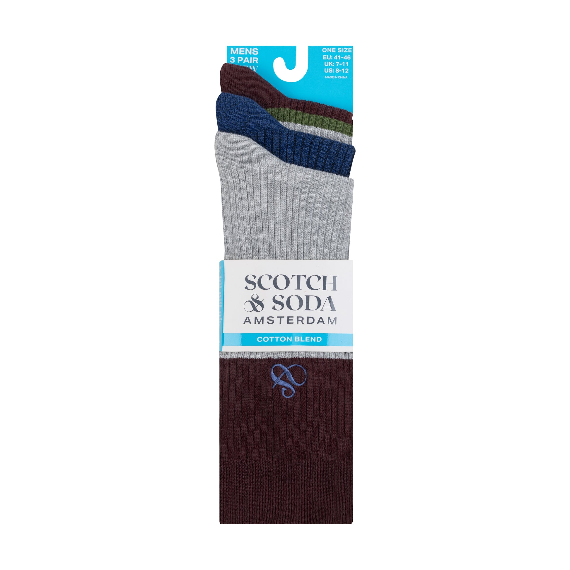 3PK MENS NON TERRY CREW