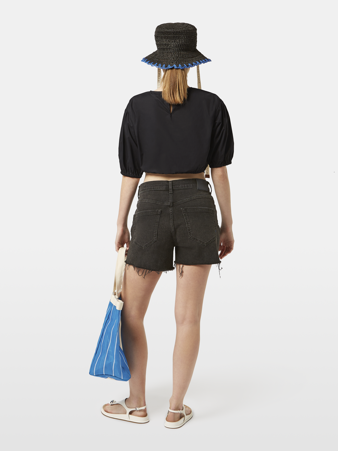 Cropped poplin top