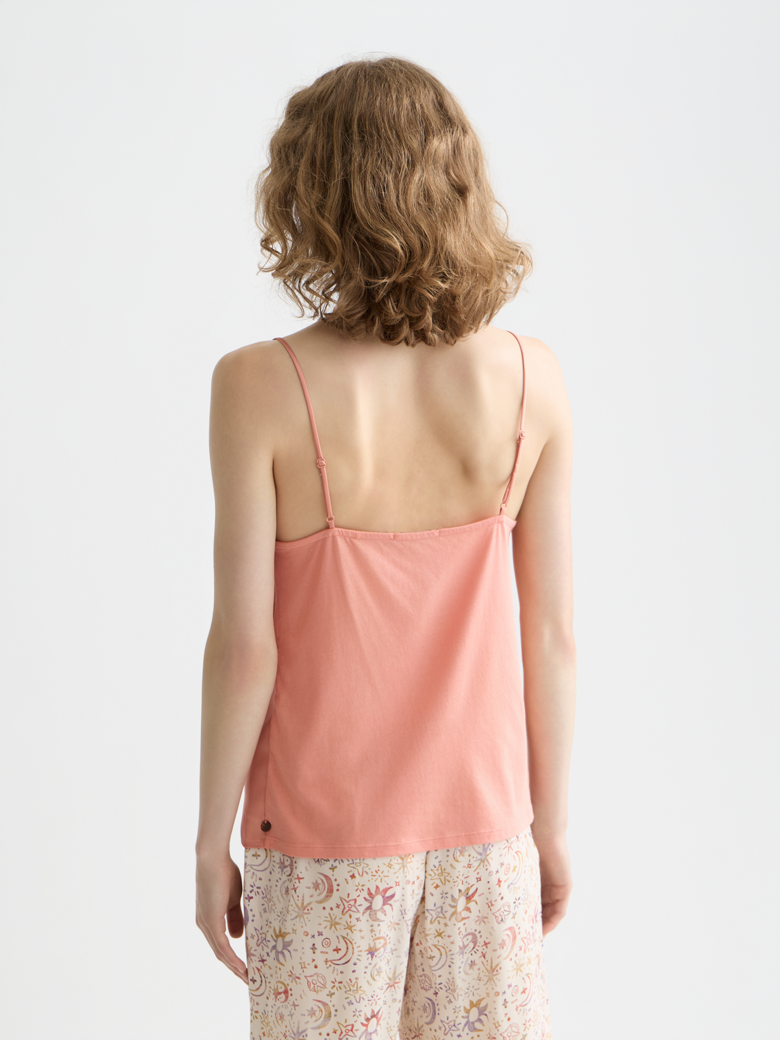 Singlet woven front jersey back tank