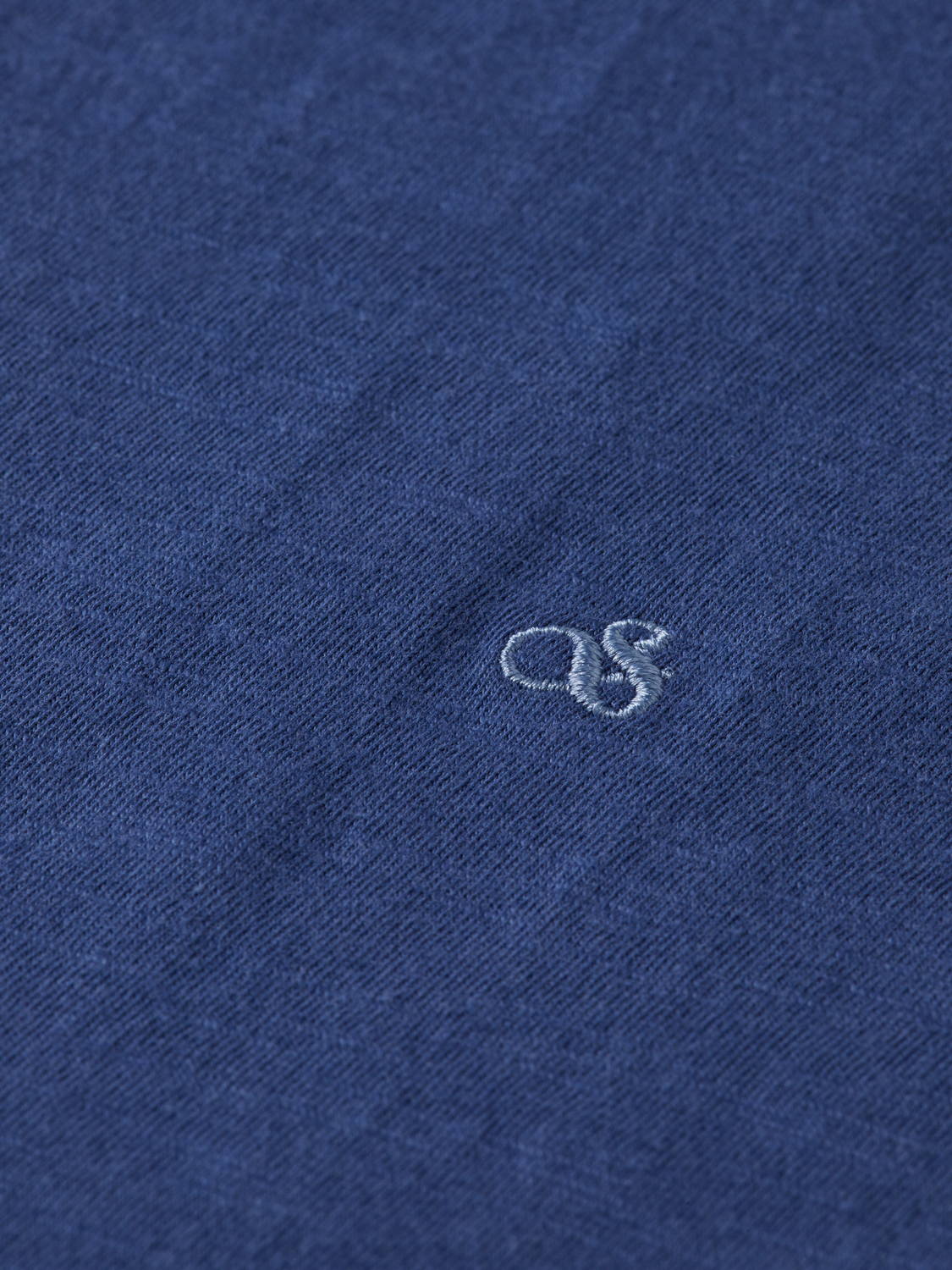 V-neck T-shirt with ampersand embroidery