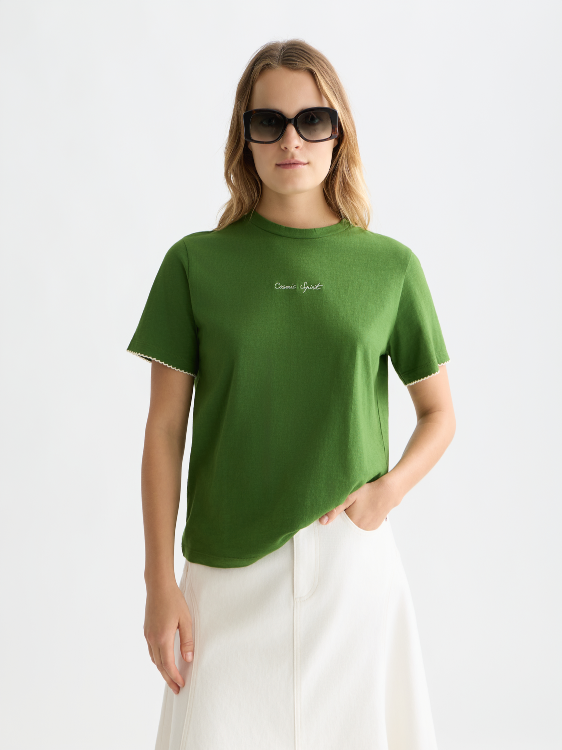 Embroidered slub T-shirt – Scotch & Soda Amsterdam
