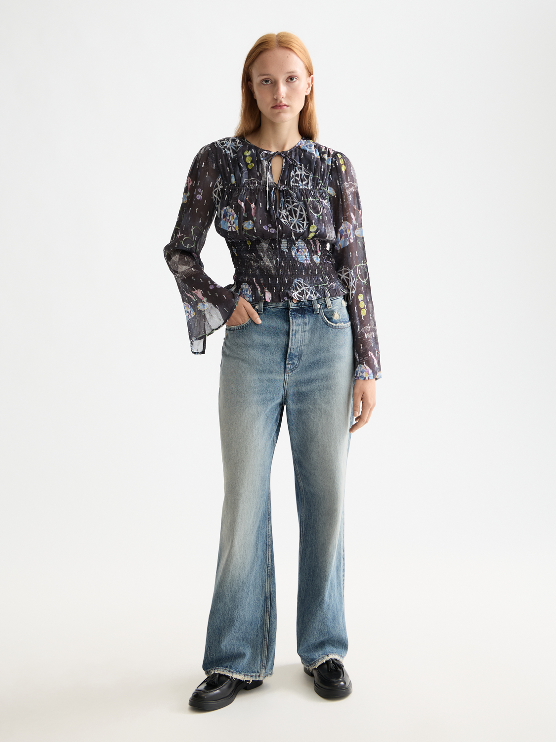 Smocked waist top