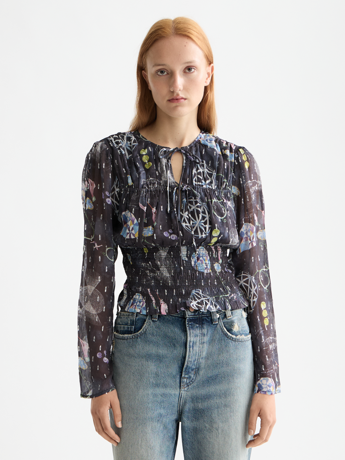 Smocked waist top