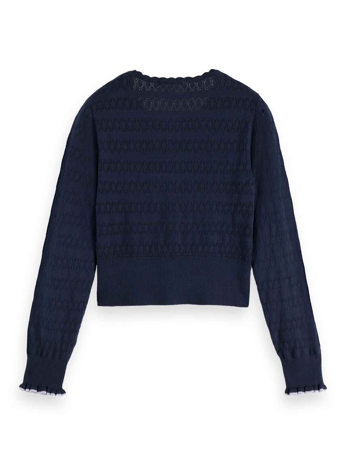 Pointelle knitted cardigan