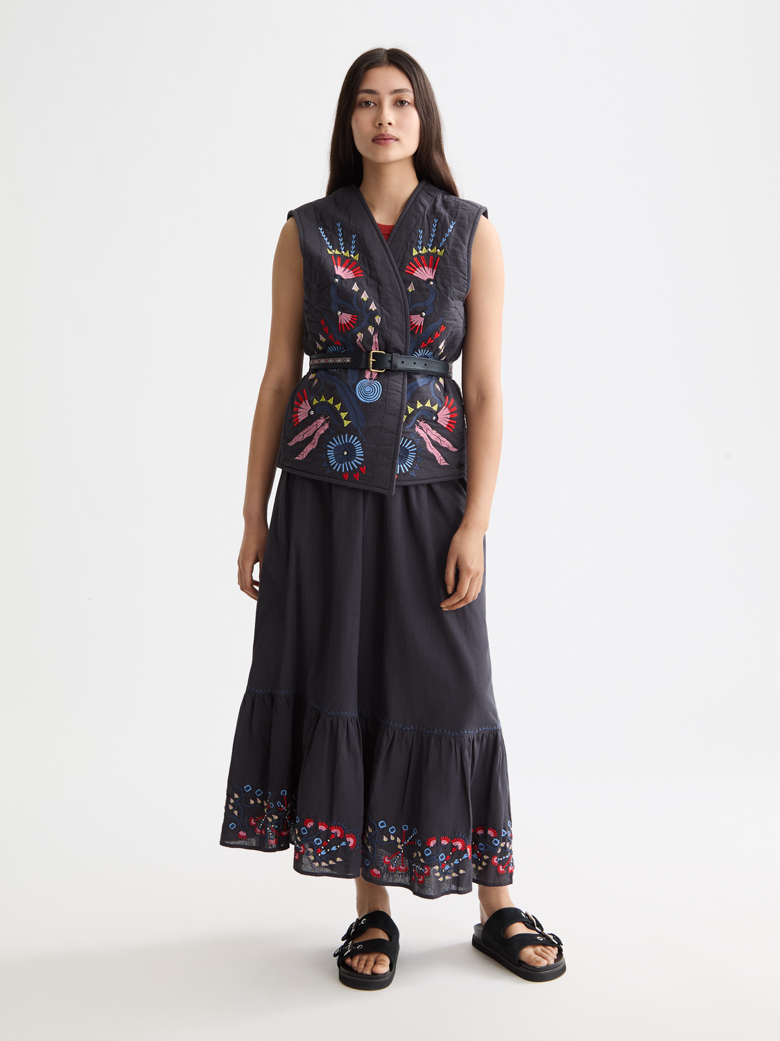 Embroidered gilet