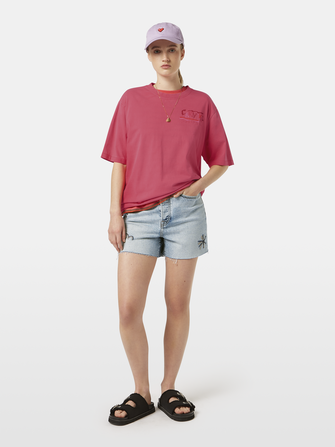 The Ray Embroidered Denim Short