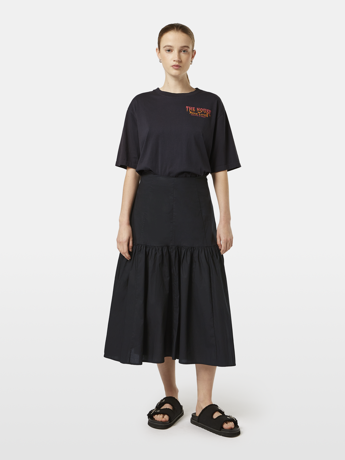 High-Rise Midi Skirt