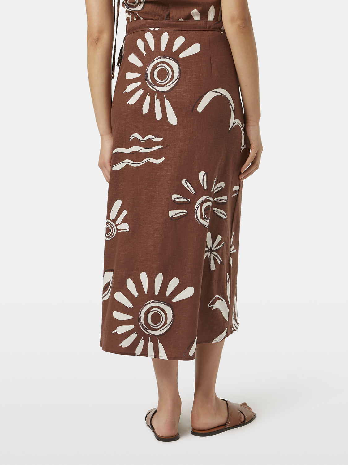 Linen blend skirt