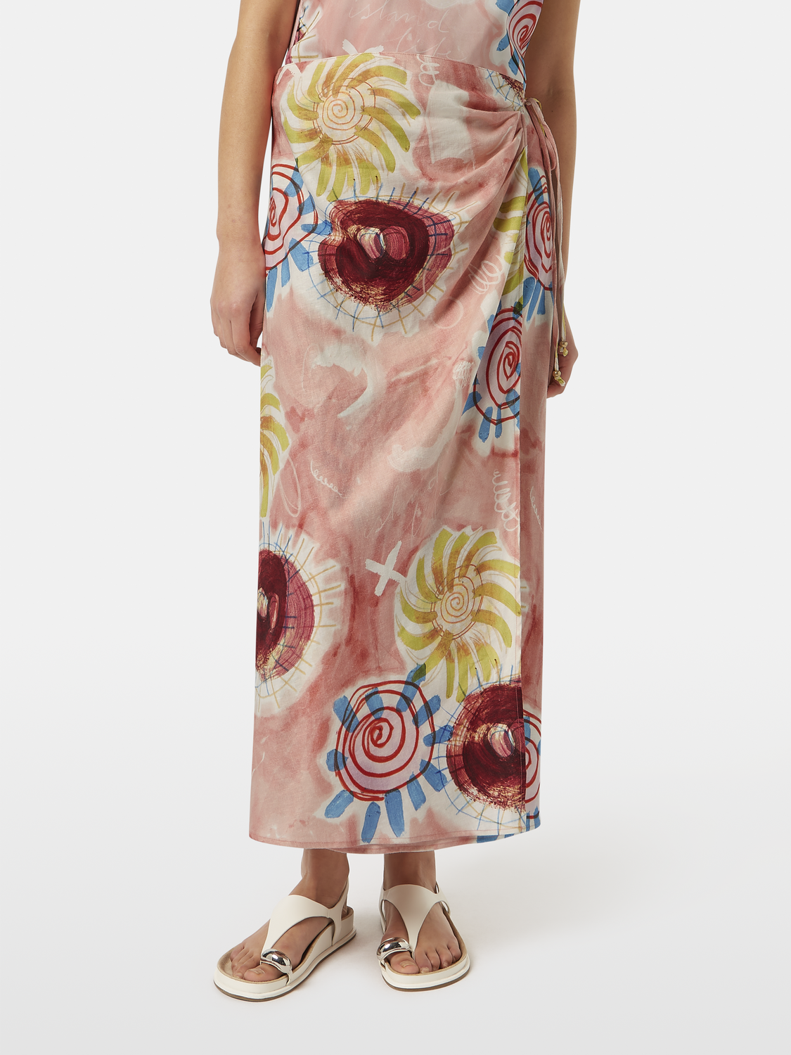 Linen blend skirt