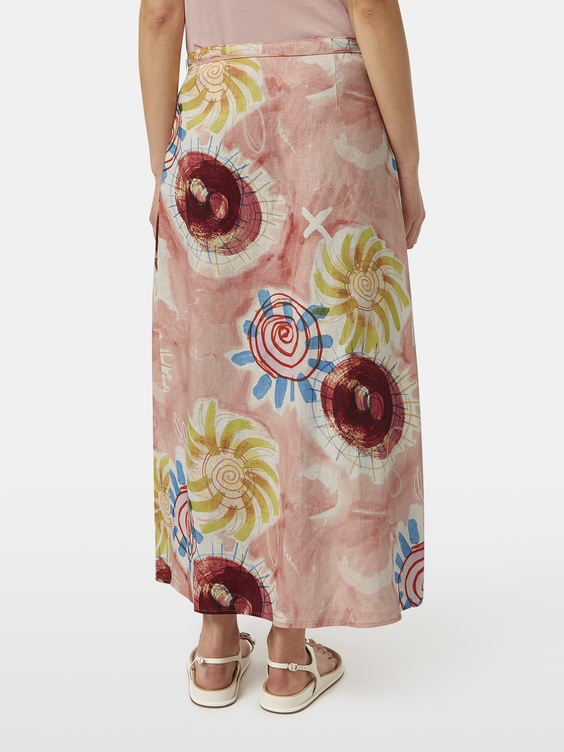 Linen blend skirt