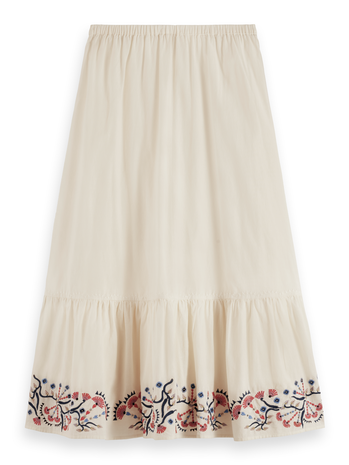 Embroidered maxi skirt
