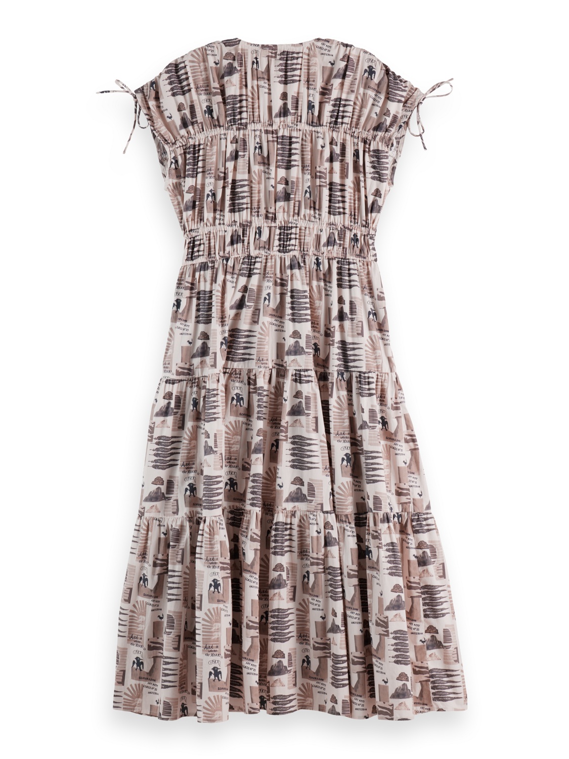 Gathered midi dress