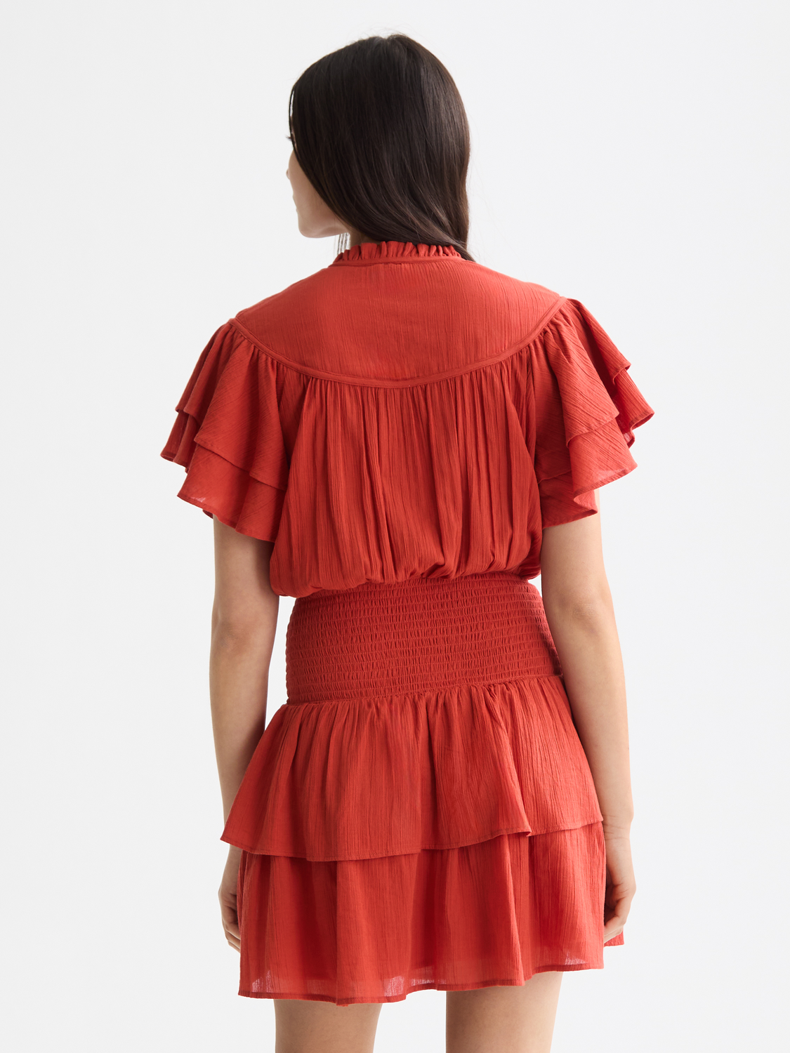 Ruffled mini dress