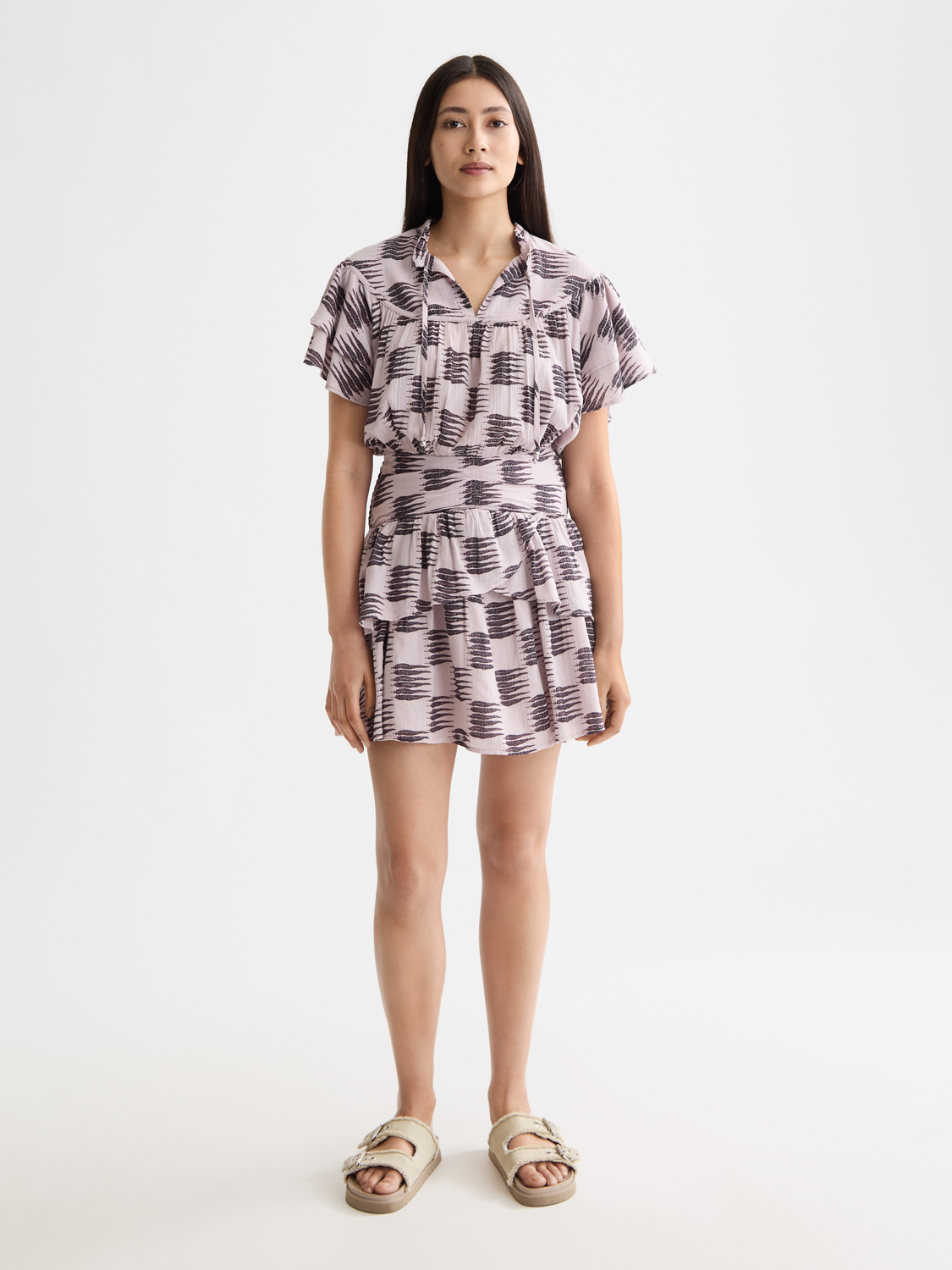 Ruffled mini dress