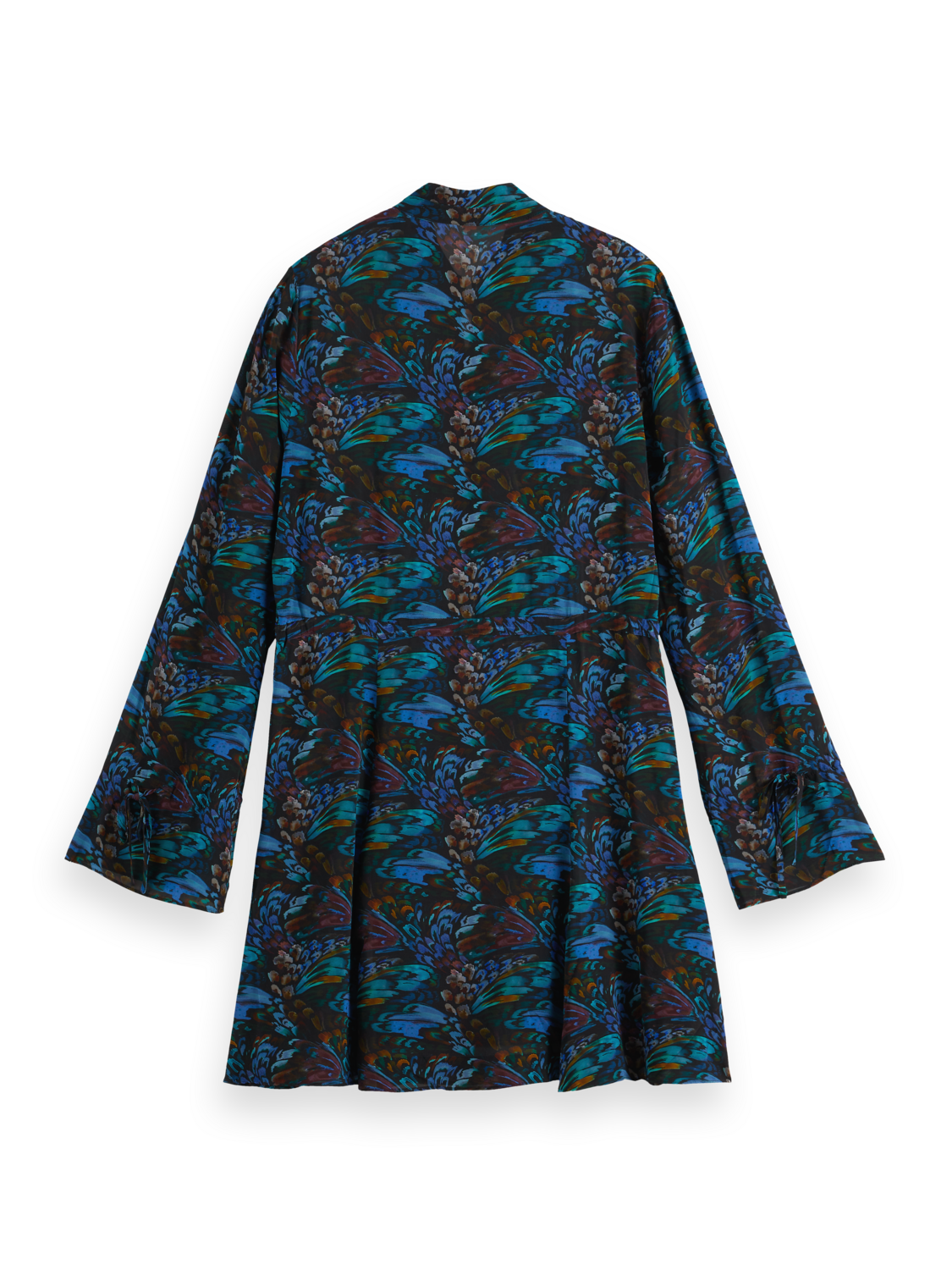 Printed long sleeve mini dress