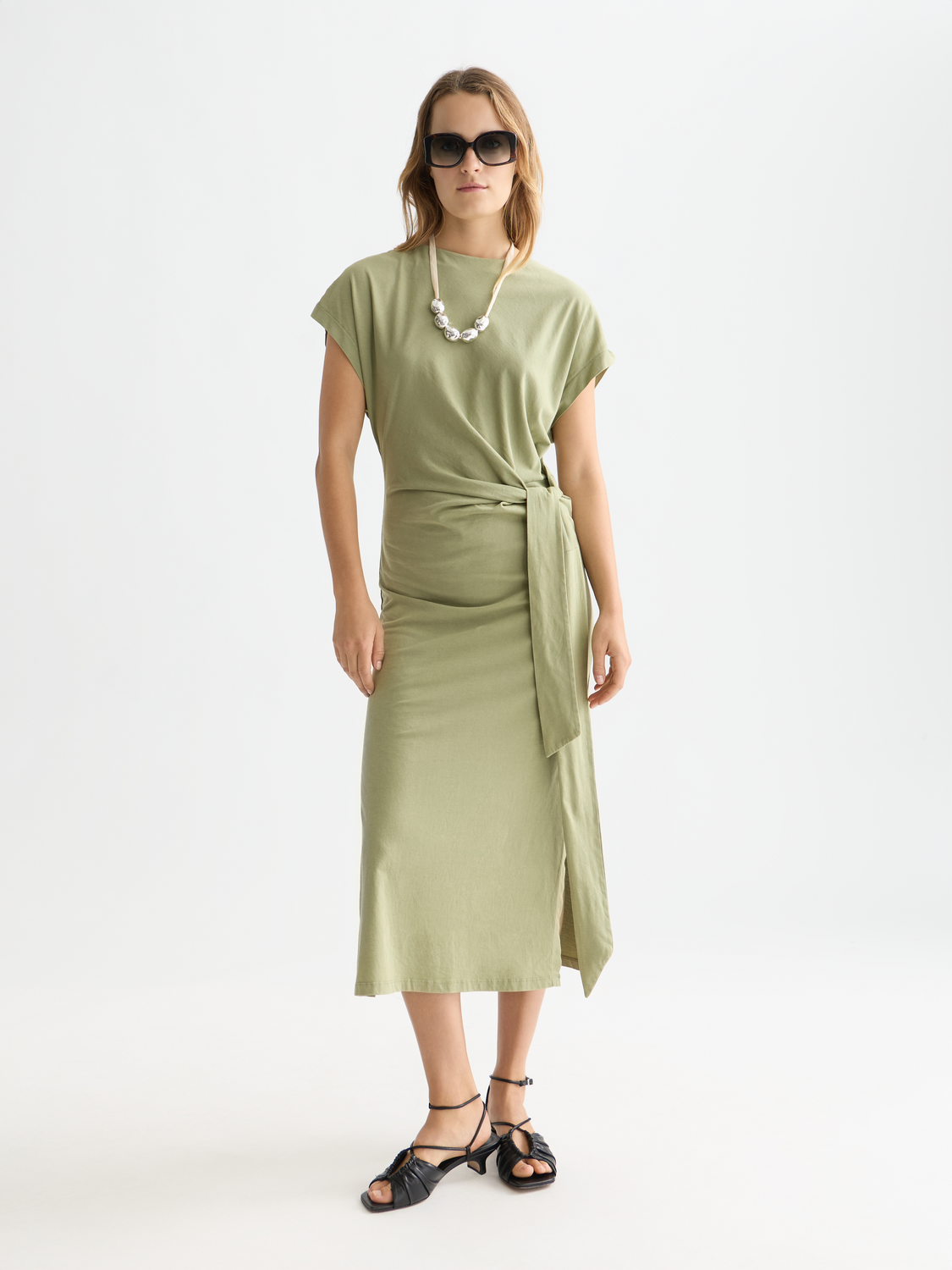 scotch and soda midi dress Knotted relaxed midi dress – Scotch & Soda Amsterdam