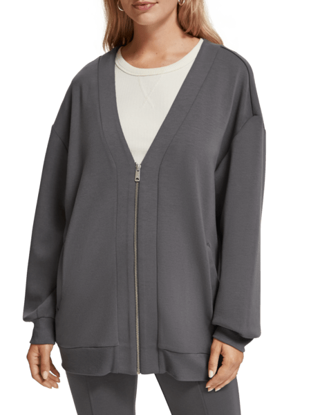 OVERSIZED JERSEY BOMBER JACKET
