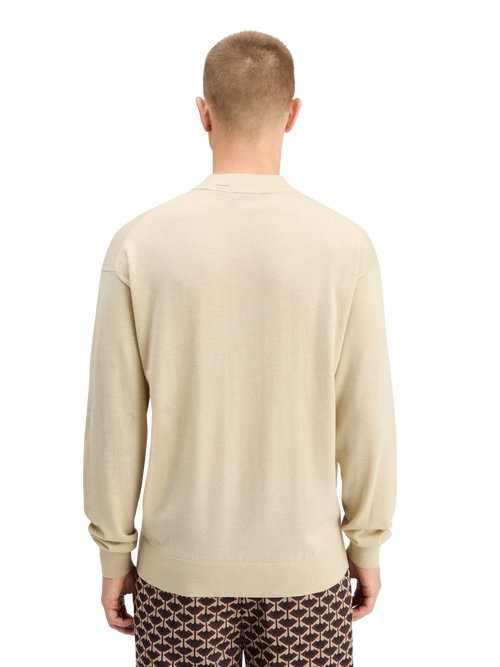 DROPPED SHOULDER MOCK NECK SWEATER