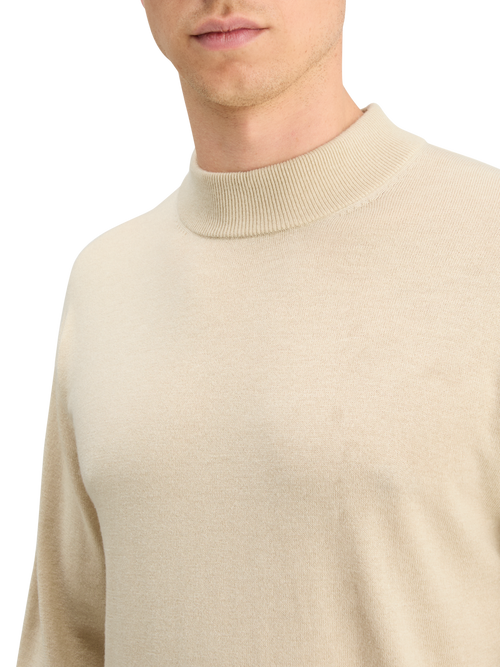 DROPPED SHOULDER MOCK NECK SWEATER