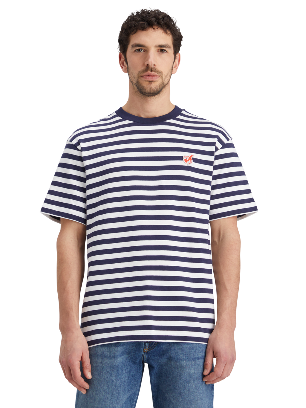 Core - das gestreifte T-Shirt mit dem Friedensvogel des Freigeists