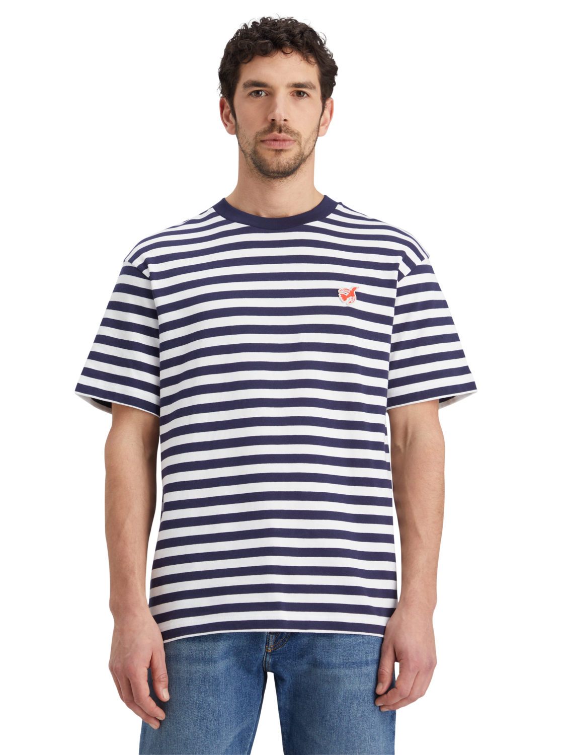 Core - das gestreifte T-Shirt mit dem Friedensvogel des Freigeists