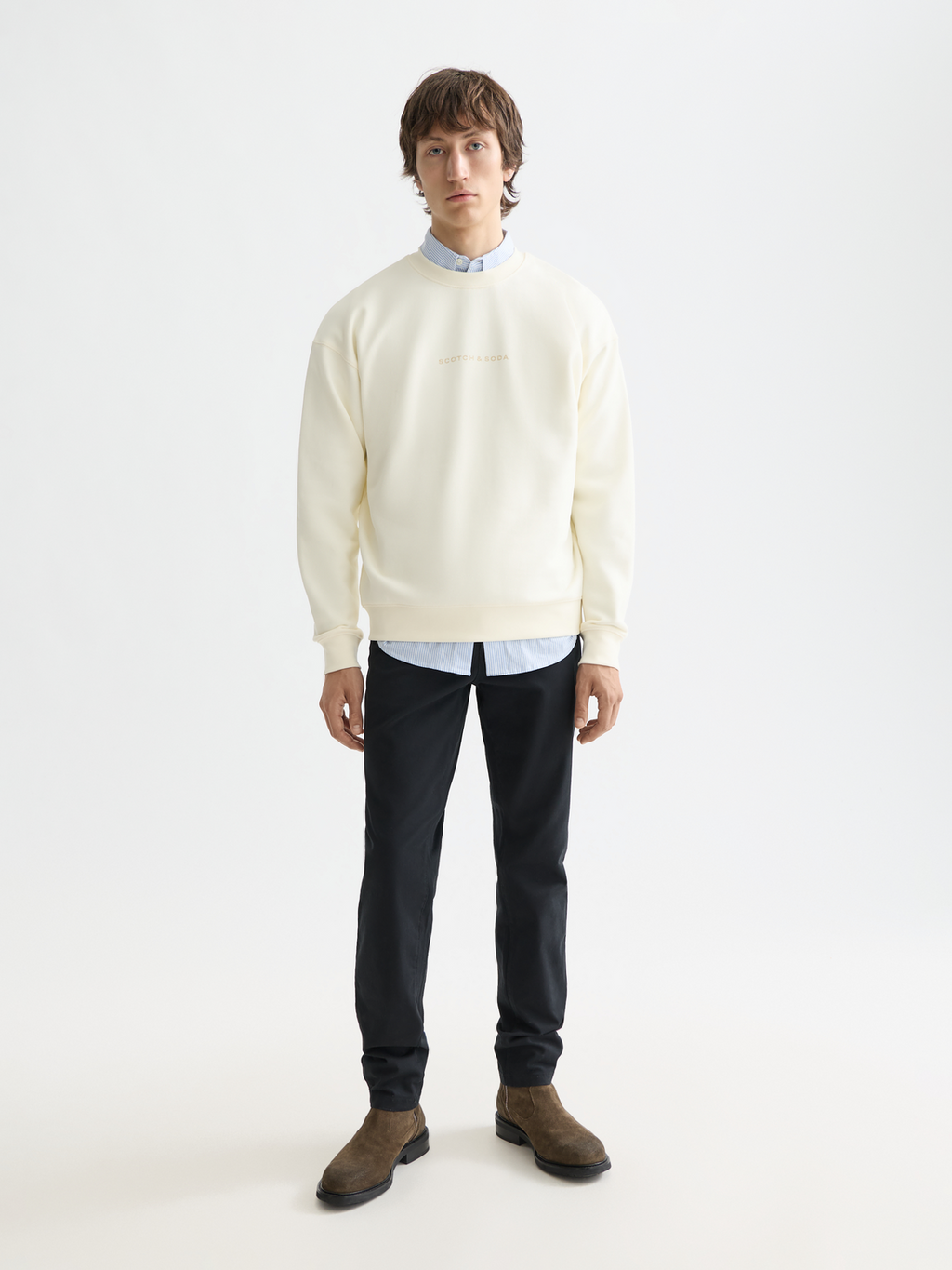 Essentials MOTT STRETCH COTTON CHINO - BLACK