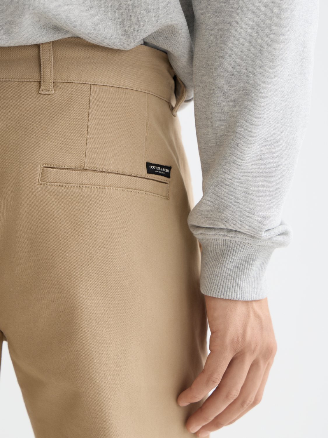 Essentials MOTT STRETCH COTTON CHINO - SAND