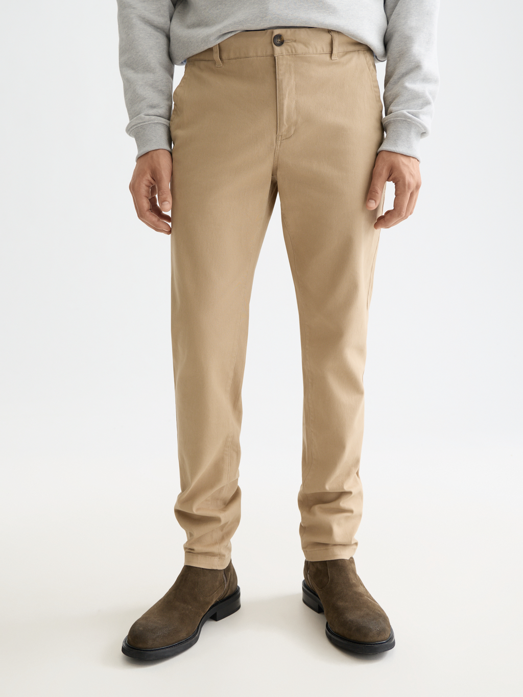 Essentials MOTT STRETCH COTTON CHINO - SAND