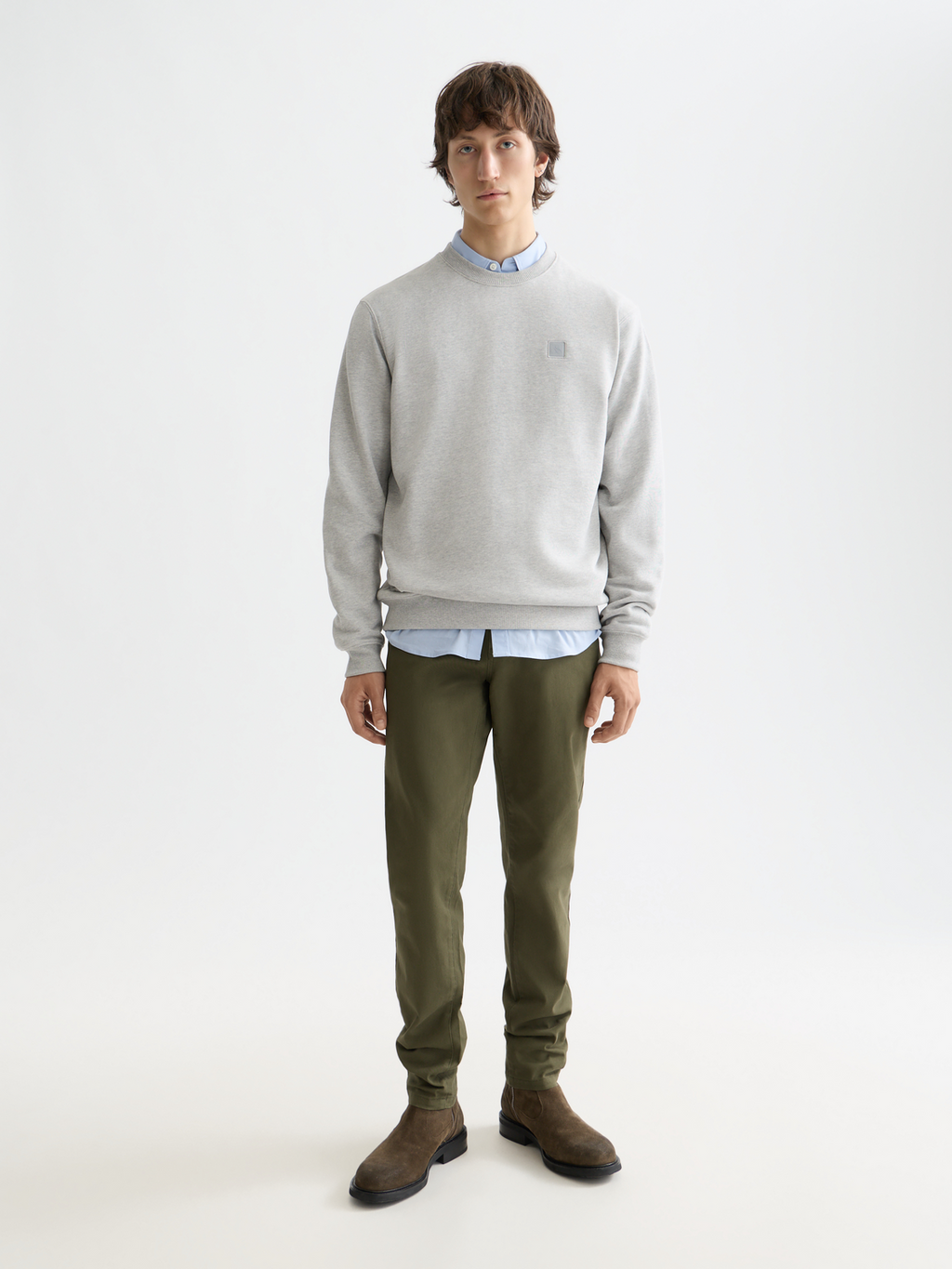Essentials MOTT STRETCH COTTON CHINO - KHAKI