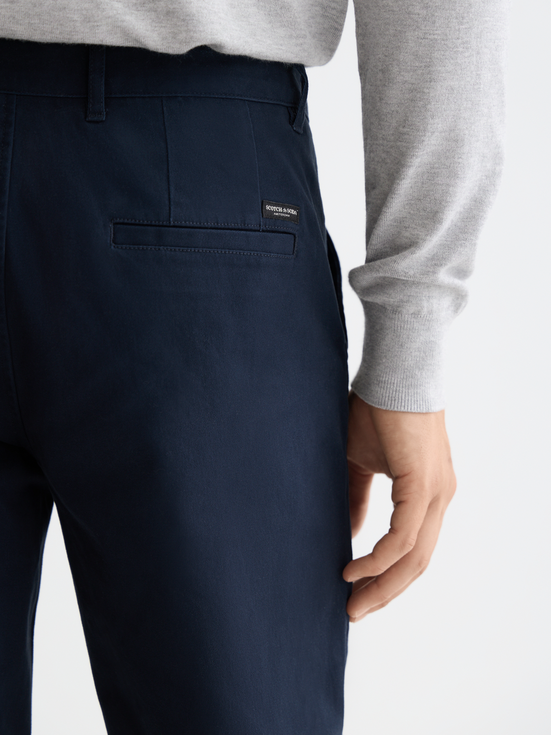 Scotch & Soda Core-Mott-Stretch Cotton Chino Pants voor heren, zand, 33W / 32L