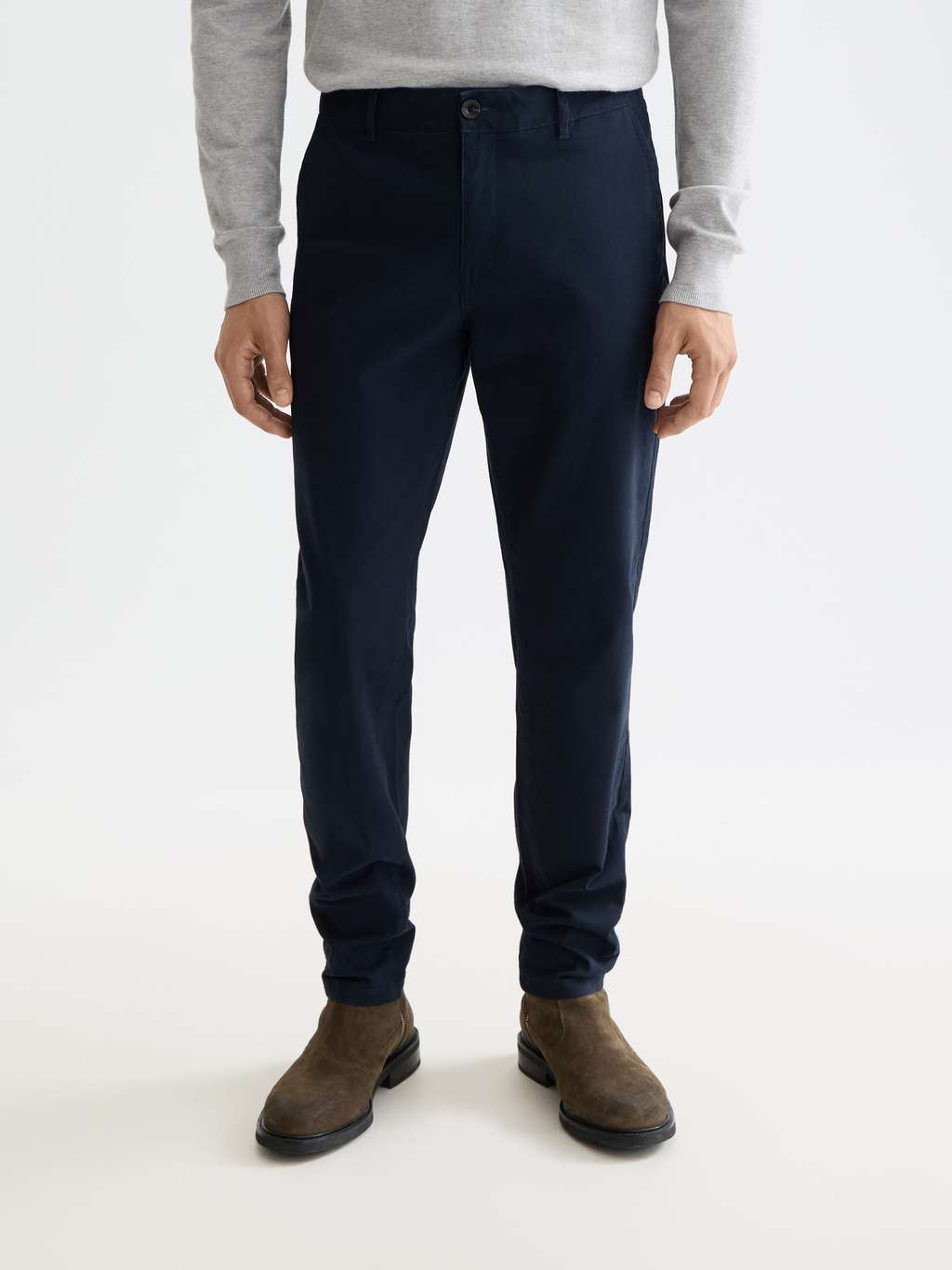 Essentials MOTT STRETCH COTTON CHINO - NIGHT