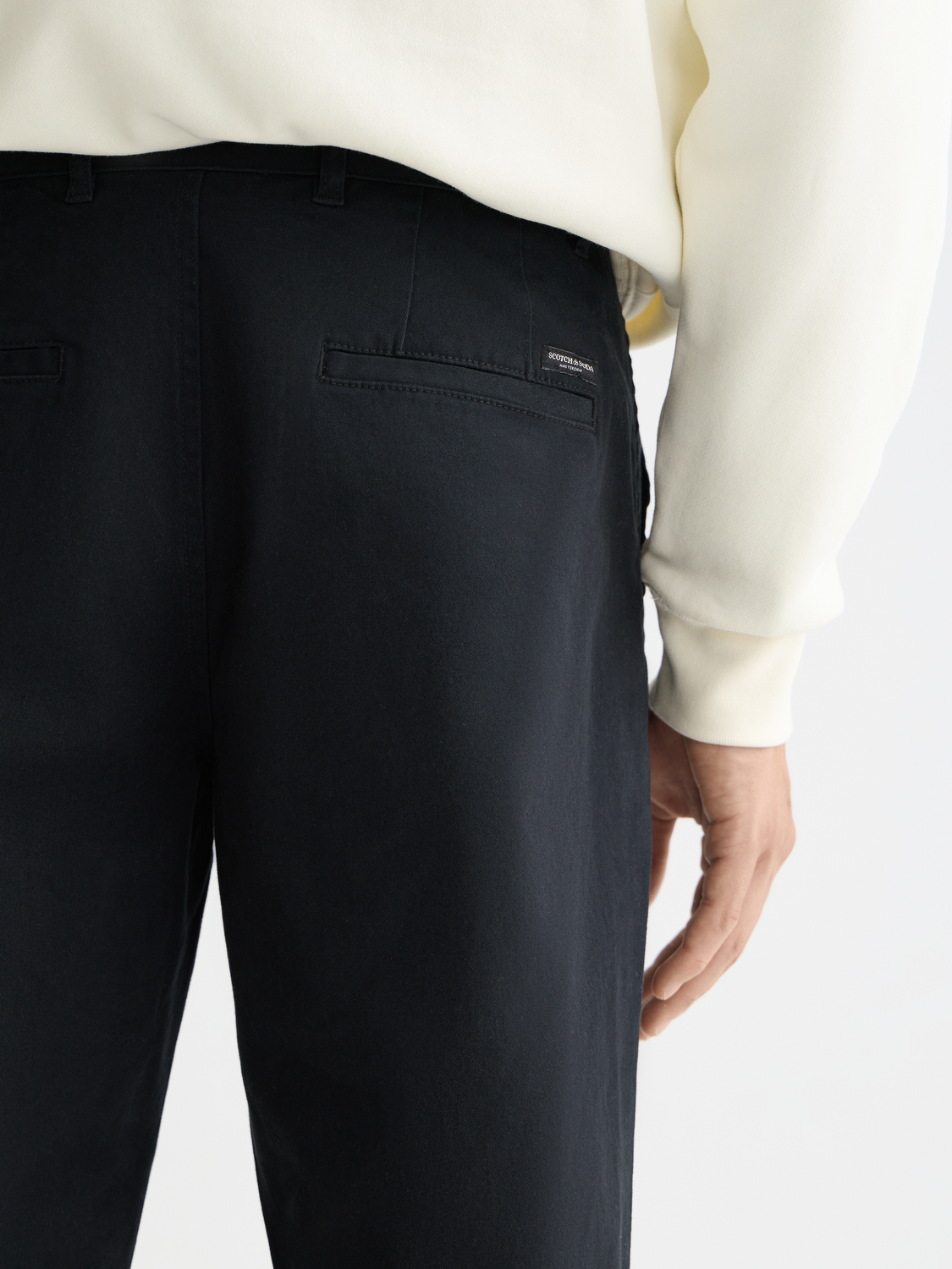 Essentials STUART STRETCH COTTON CHINO - BLACK