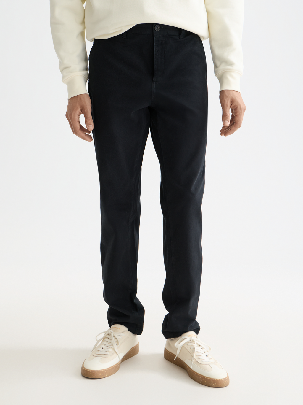 Essentials STUART STRETCH COTTON CHINO - BLACK
