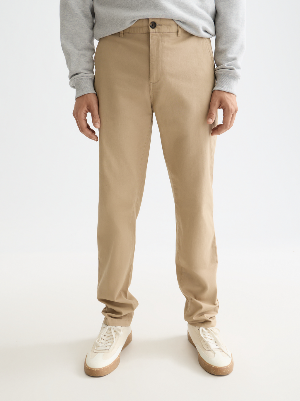 Essentials STUART STRETCH COTTON CHINO - SAND
