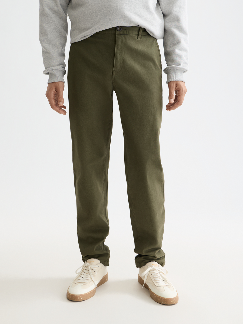 Essentials STUART STRETCH COTTON CHINO - KHAKI