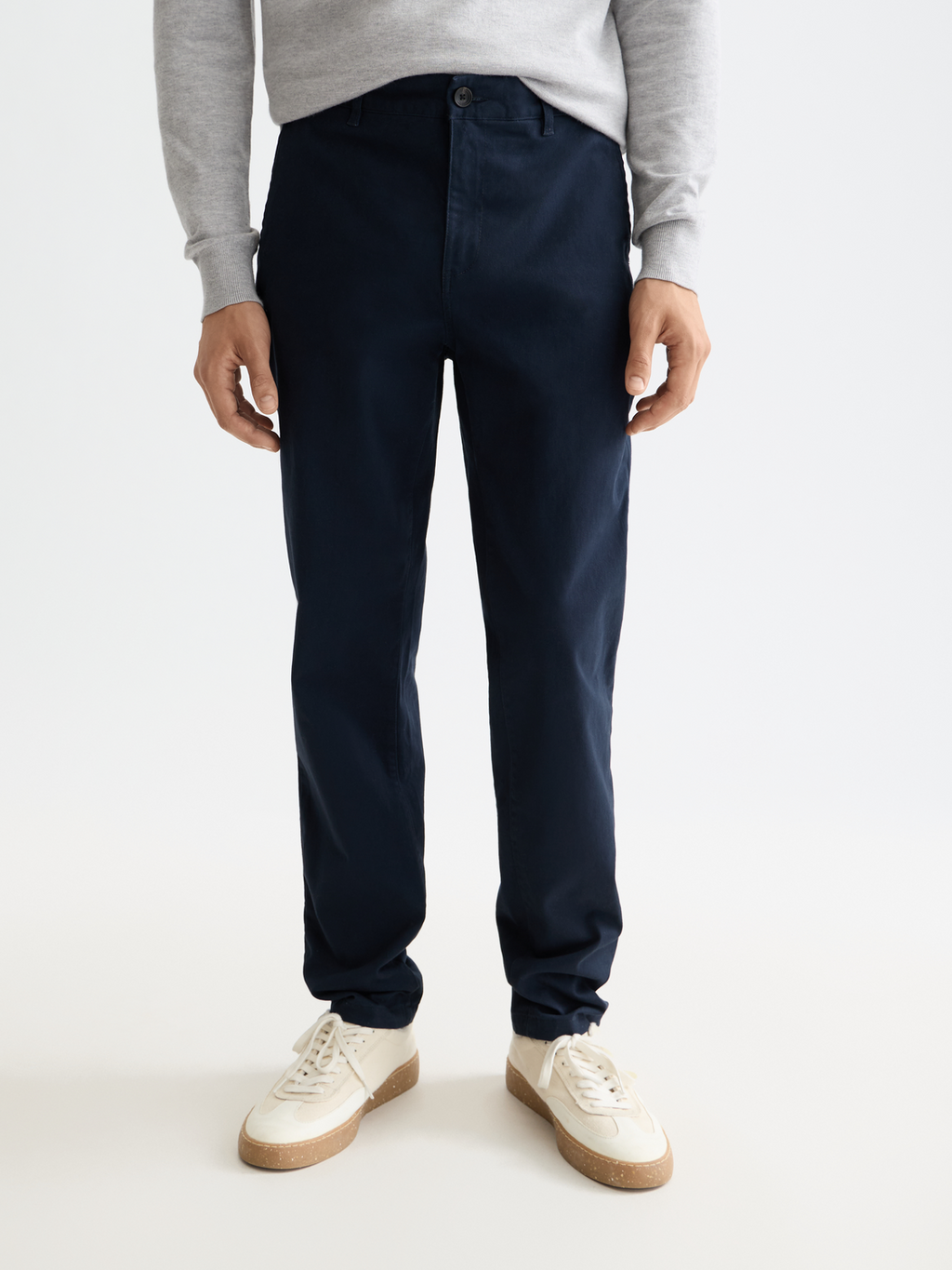 Essentials STUART STRETCH COTTON CHINO - NIGHT