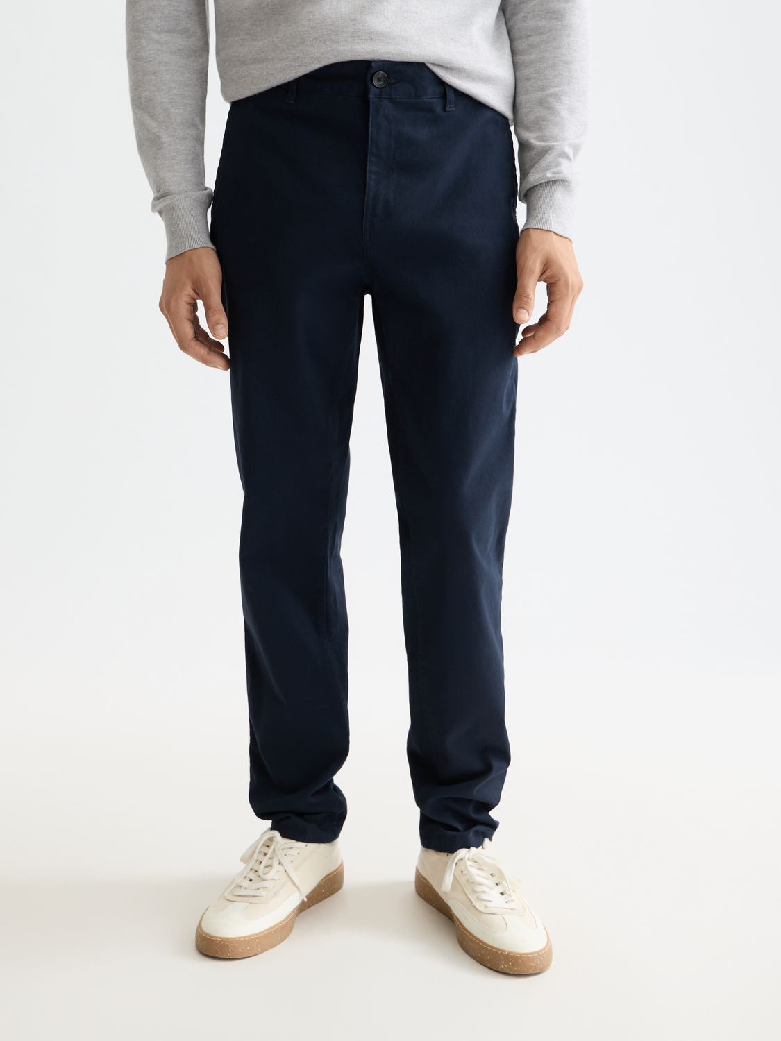 Essentials STUART STRETCH COTTON CHINO - NIGHT