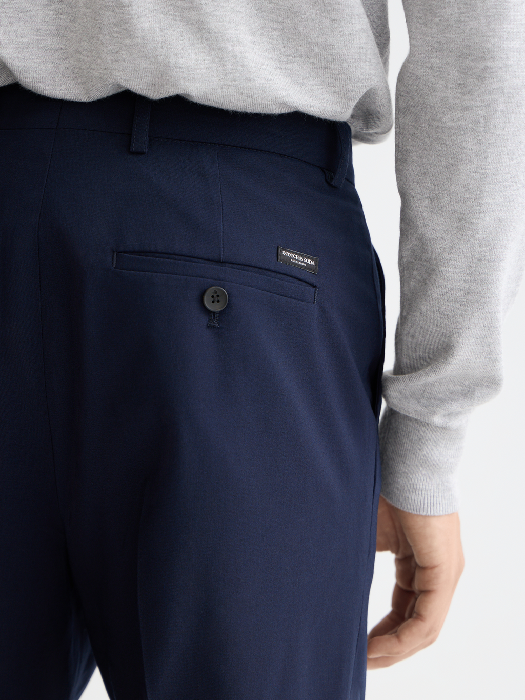 Essentials IRVING COOL-WOOL BLEND CHINO - NIGHT