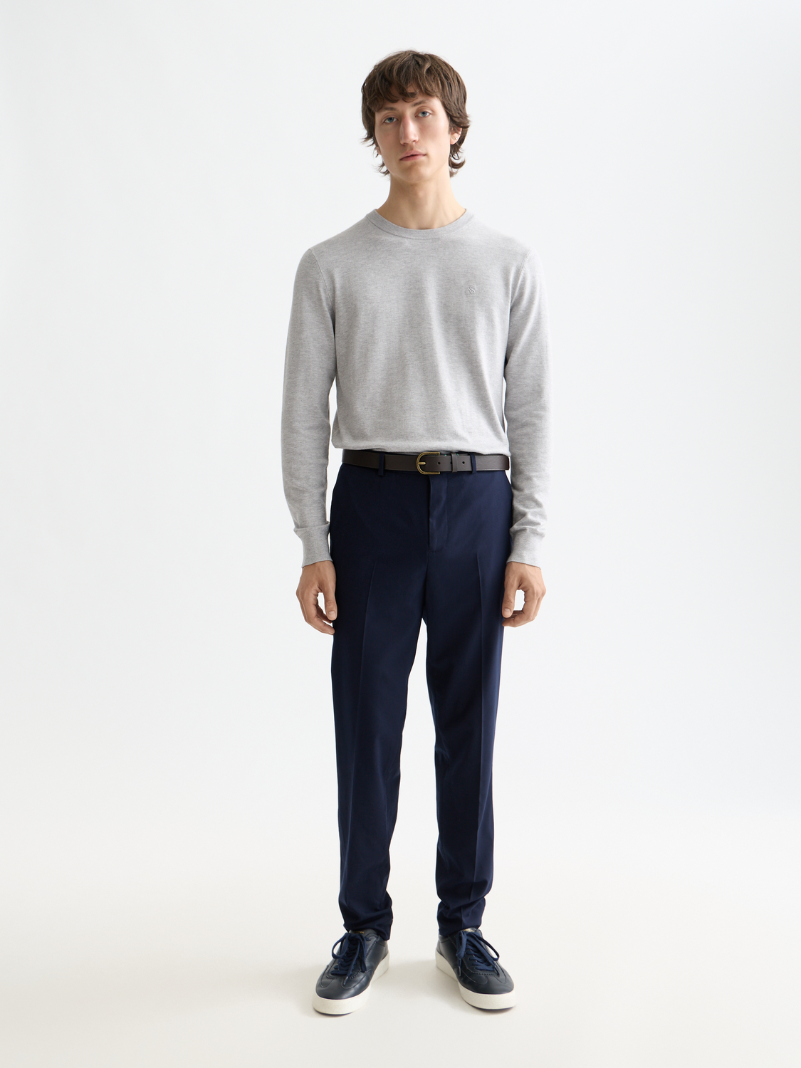Essentials IRVING COOL-WOOL BLEND CHINO - NIGHT