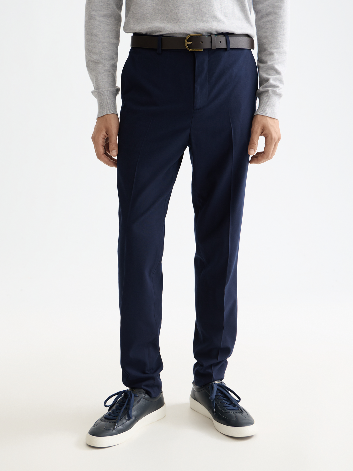 Essentials IRVING COOL-WOOL BLEND CHINO - NIGHT