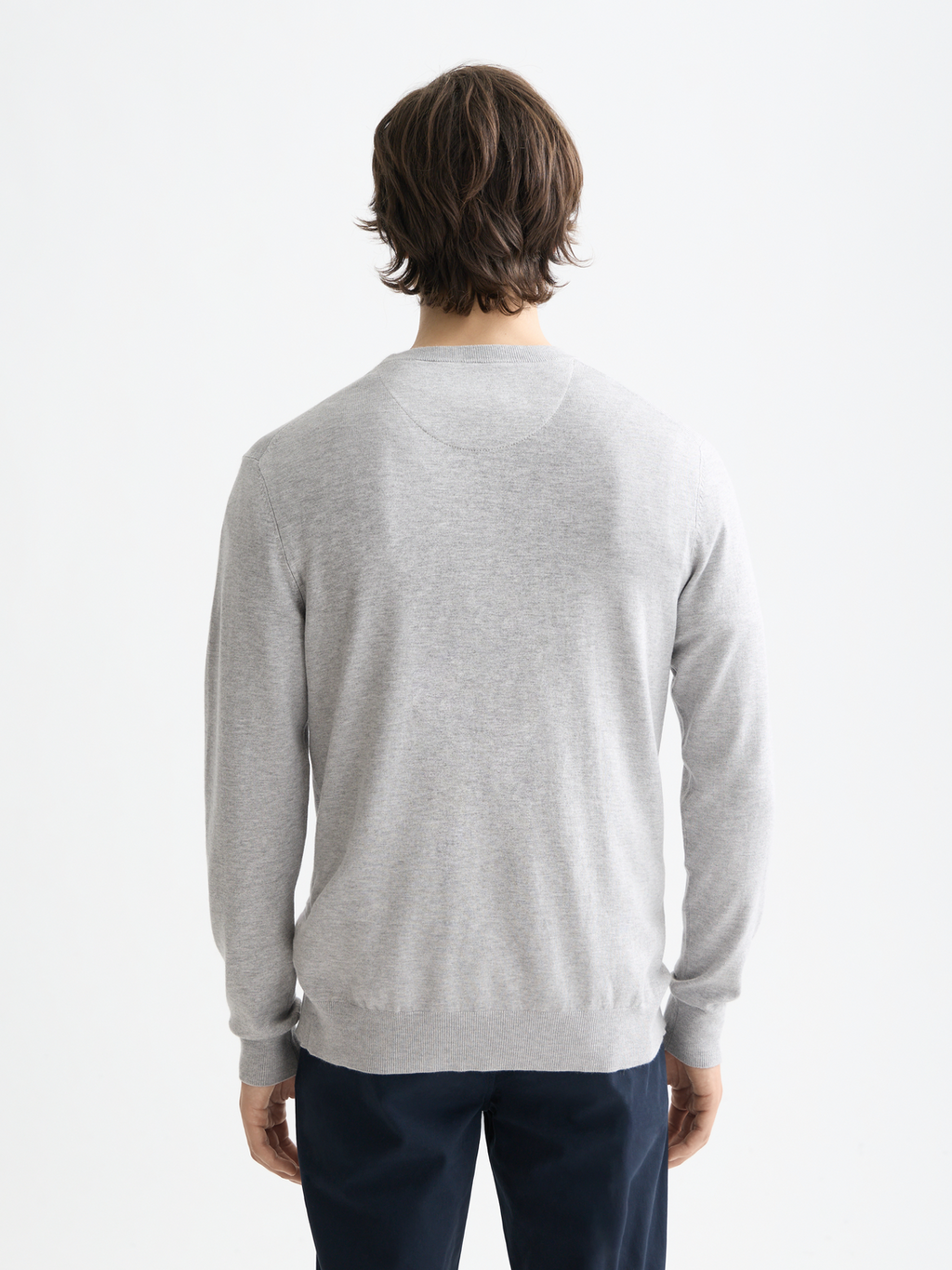 ESSENTIALS PULLOVER CREWNECK - GREY MELANGE