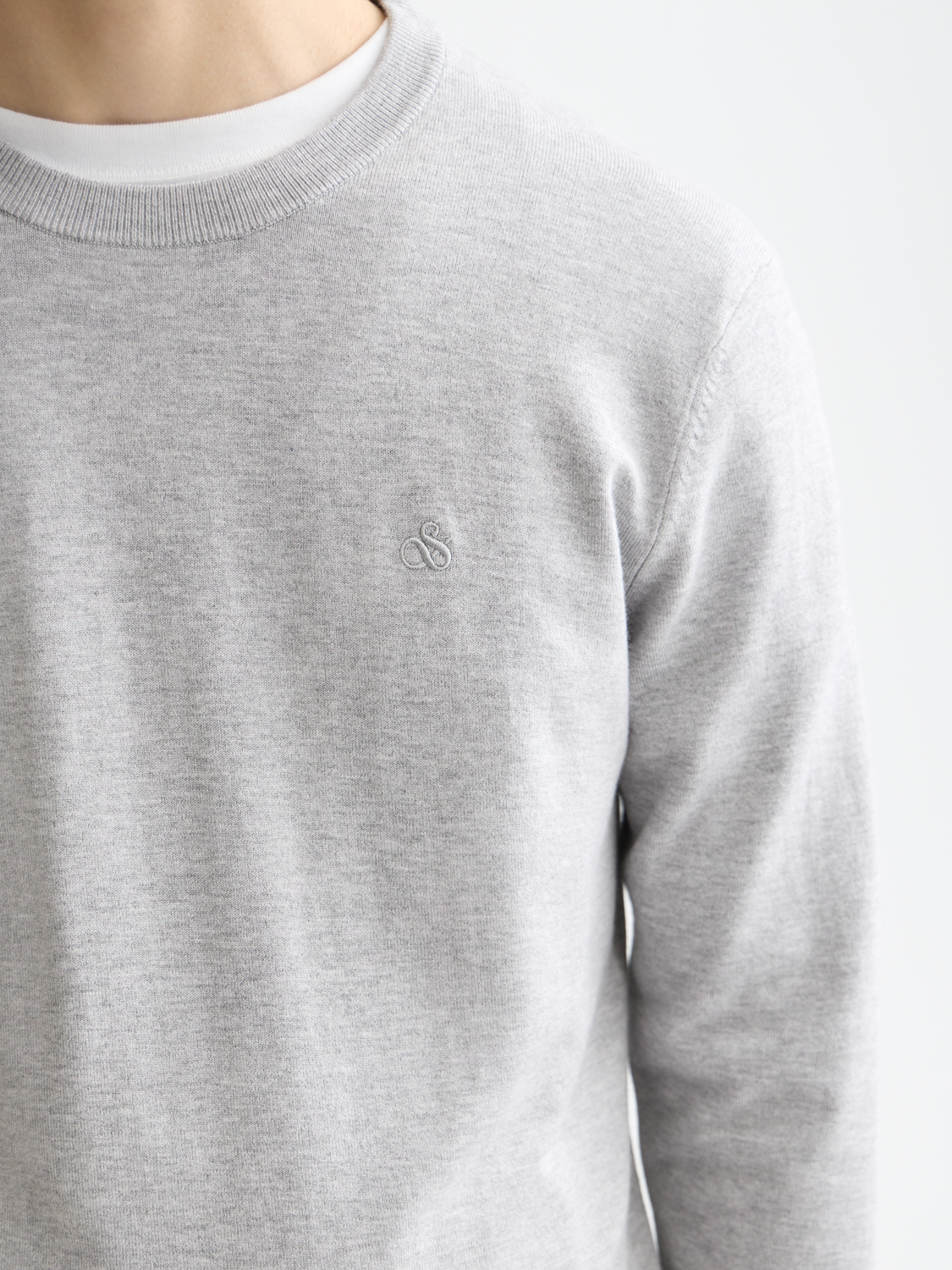 ESSENTIALS PULLOVER CREWNECK - GREY MELANGE