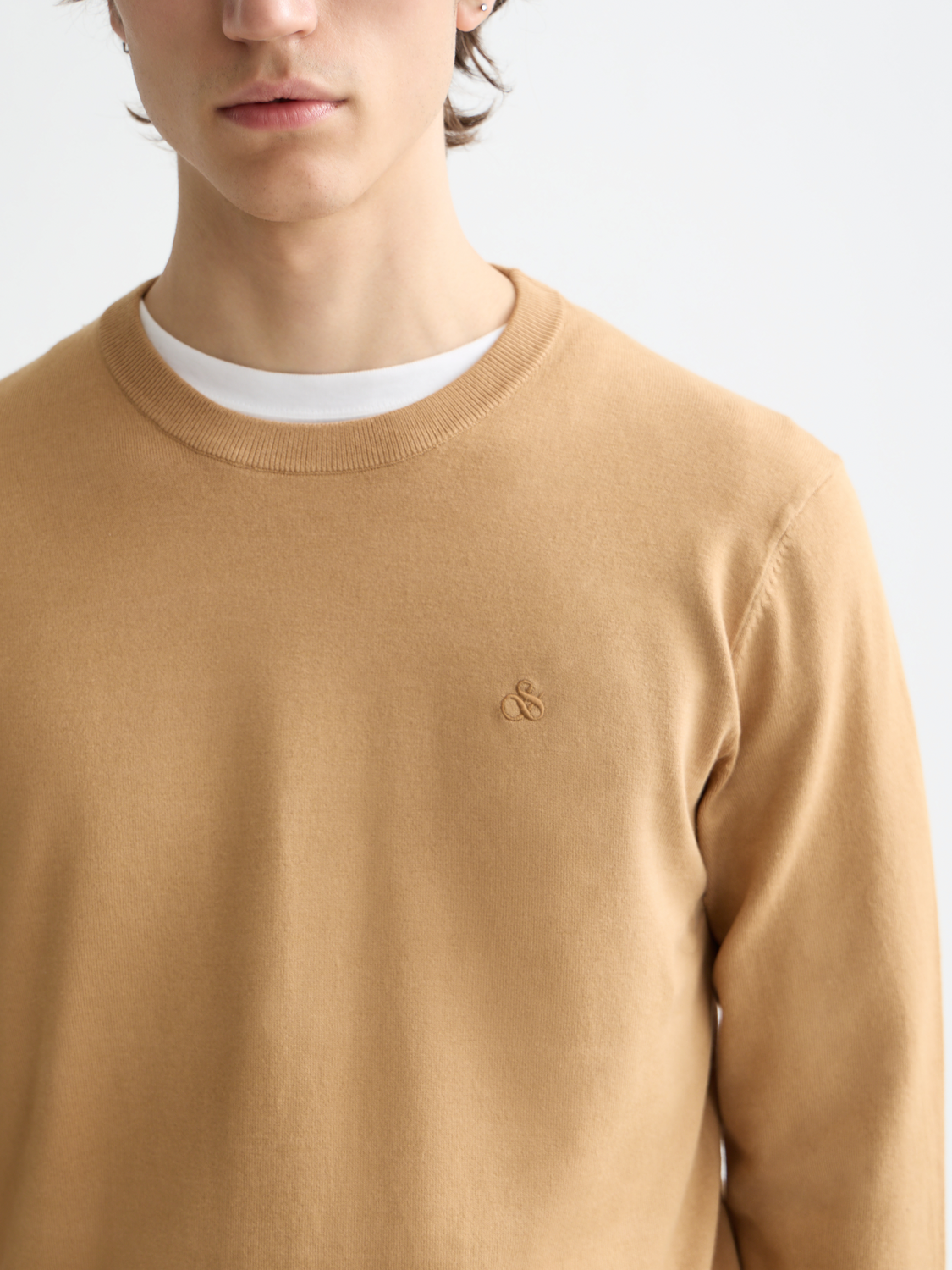 ESSENTIALS PULLOVER CREWNECK - LIGHT CAMEL
