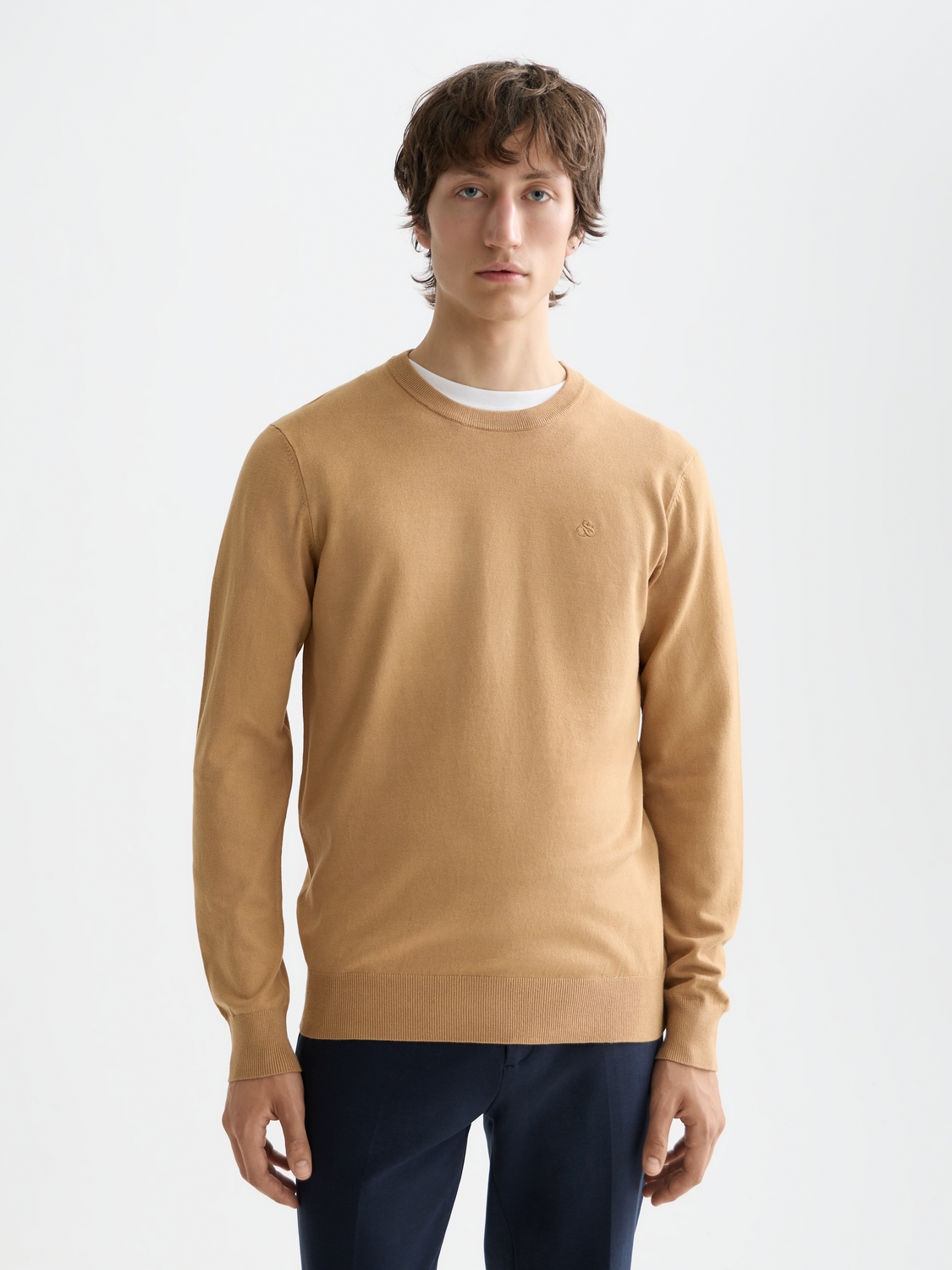ESSENTIALS PULLOVER CREWNECK - LIGHT CAMEL