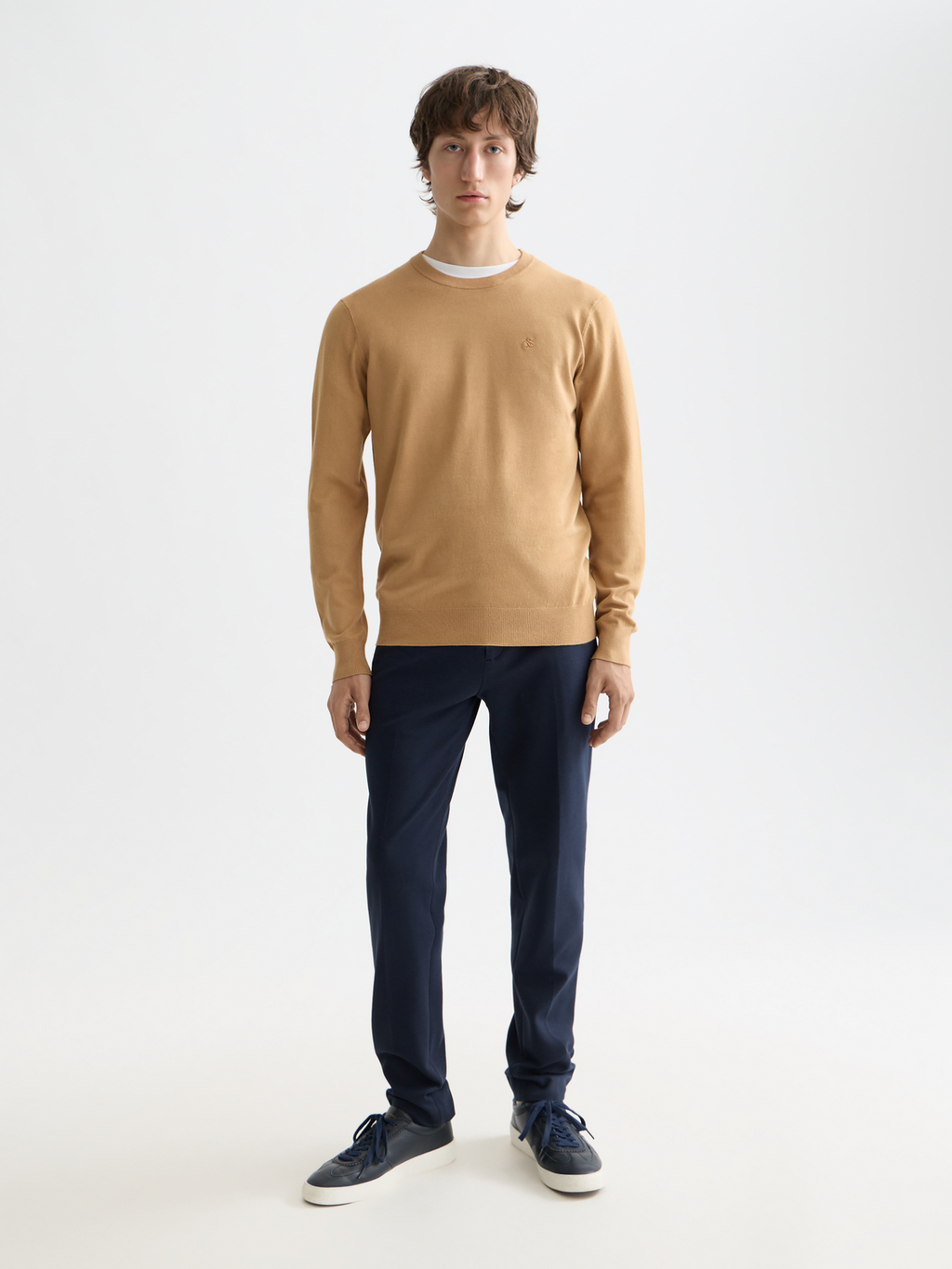 ESSENTIALS PULLOVER CREWNECK - LIGHT CAMEL